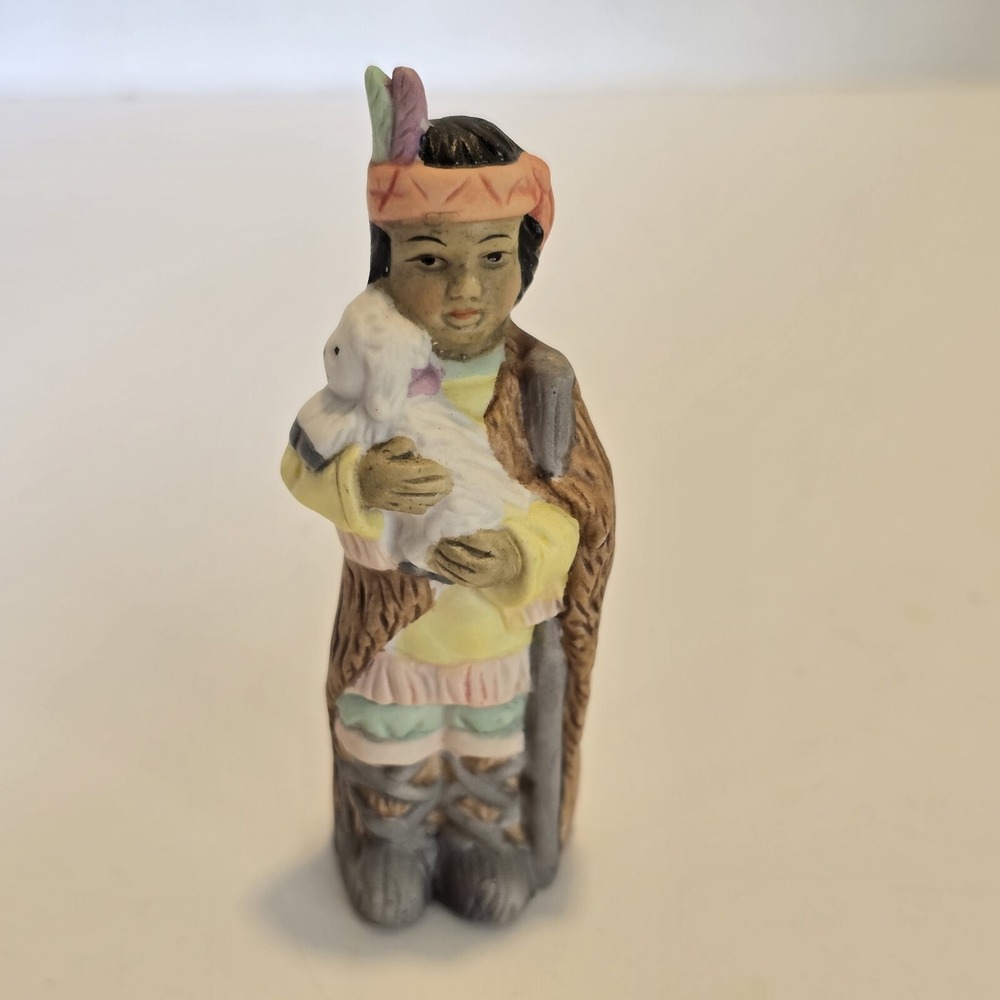 Native American Nativity Set Replacement Figure Shepherd Porcelain Christmas